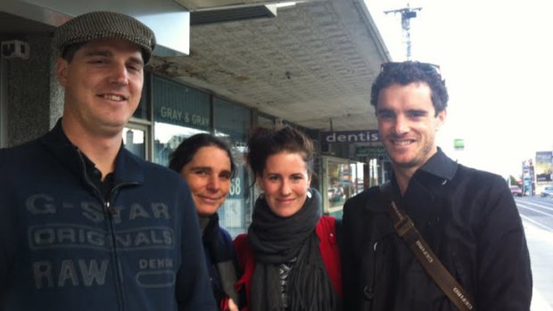 Ross Langdon (right)  pictured recently with his brother Craig, mother Linden, and sister Amy.