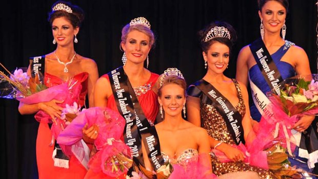 Controversy ... winner Avianca Bohm poses with the other contestants.