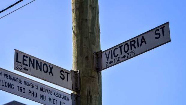 The corner of Lennox and Victoria streets in north Richmond.