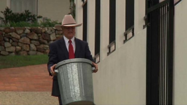 Bob Katter puts his bin out.