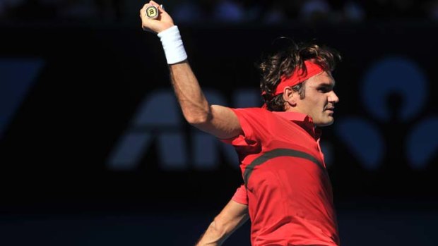Implacable &#8230; Roger Federer storms into the semi-final.