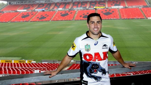 Another one down: Panthers recruit Jamie Soward rolled his ankle at training.