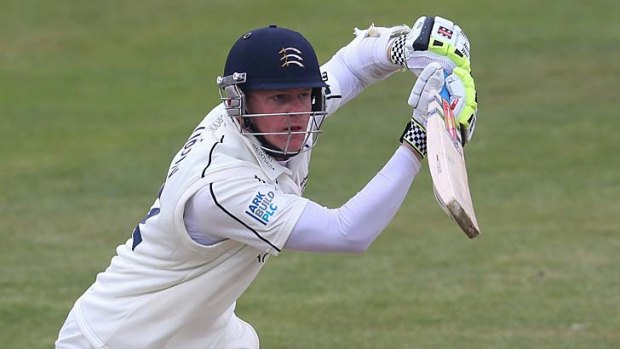In form: Sam Robson in action for Middlesex.