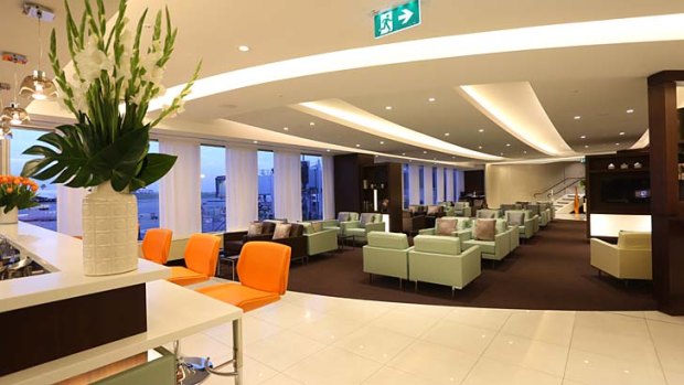 Space for relaxation: Etihad's first and business class lounge at Sydney Airport is designed to suit the needs of today's travellers.