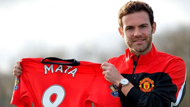 Manchester United's new signing Spanish midfielder Juan Mata.