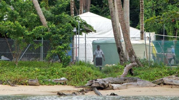 A G4S security guard at the Manus Island detention centre.