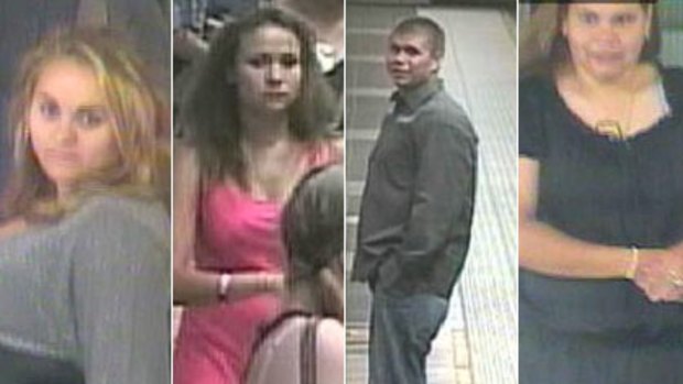 Police would like to speak to these four people in relation to the bashings at Burswood Train Station.