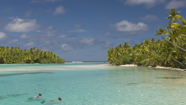 Snorkelling in a lagoon