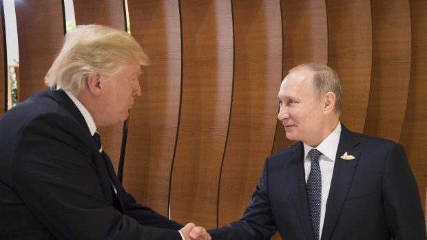 Donald Trup and Russian President Vladimir Putin meet for the first time in person, on the sidelines of the G20 in Hambrug.