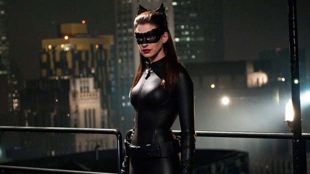 "This is not making fun of the material. It's serious," says Anne Hathaway, who plays Selina Kyle in the film.