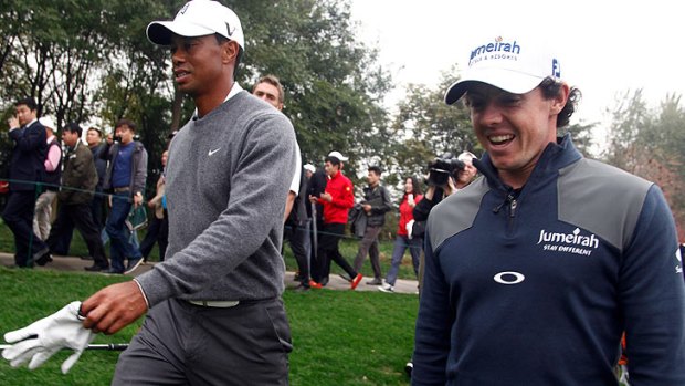 Tiger Woods and Rory McIlroy have both shaped as contenders to beat Jack Nicklaus's record of 18 major titles.
