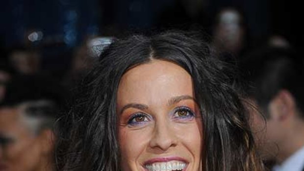Labour of love ... Alanis Morissette became a mother on Christmas Day.