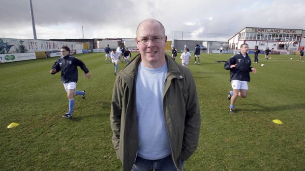 Nick Leeson &#8230; at the Galway United soccer club in Ireland where, until recently, he was chief executive.