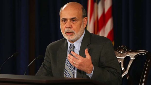 Staying the course: US Federal Reserve Chairman Ben Bernanke announces the surprise decision..