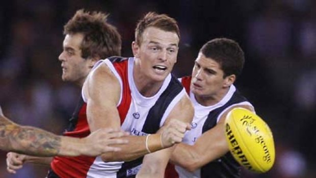 Brendon Goddard is in demand from each of St Kilda's defensive, midfield and forward coaches.