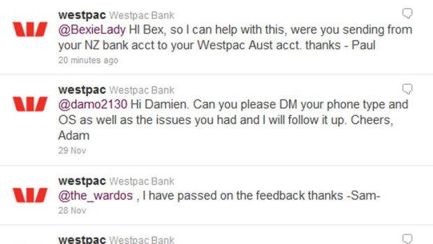 Bank customer service, Twitter style.