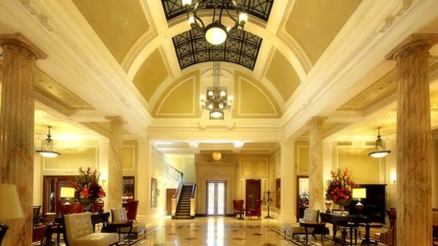 Luxury landmark ... Taj Cape Town's lobby.
