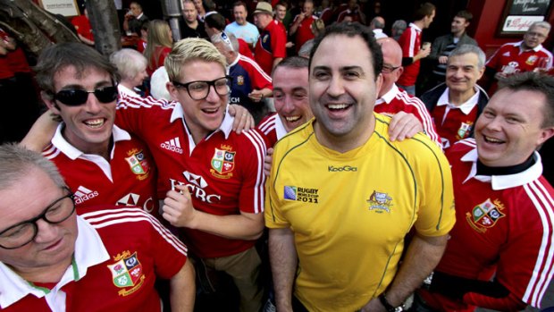 Antony Vida, who flew from Sydney to watch the Wallabies take on the British and Irish Lions, may have picked the wrong venue for a pre-match drink.