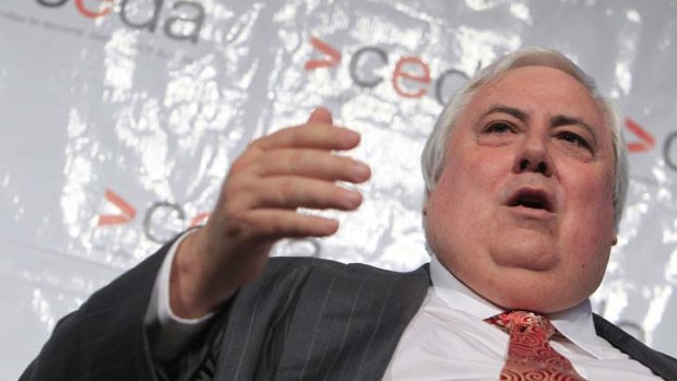 Clive Palmer accuses the state government, Labor Party and QR National of damaging his legal and commercial rights.