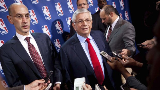 New NBA Commissioner Adam Silver with his predecessor, David Stern. He is not in the Hall of Fame, he never played in an All-Star game and he is about a foot shorter than most NBA stars. But try to find an NBA legacy more lasting than Stern's.