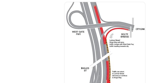 Construction work on the extra lane, which will run off the Bolte Bridge along the West Gate Freeway through to the Burnley Tunnel, will begin on March 16.