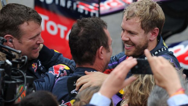 Nine in a row: Sebastian Vettel won the Brazilan grand prix.