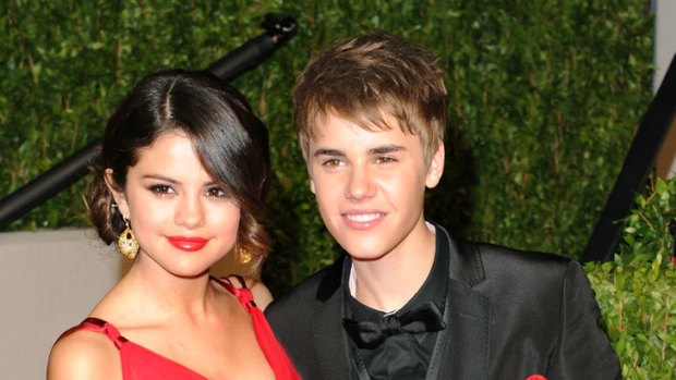 Poor prospects? ... Justin Bieber with Disney starlet Selena Gomez attend the Vanity Fair Oscars after-party.