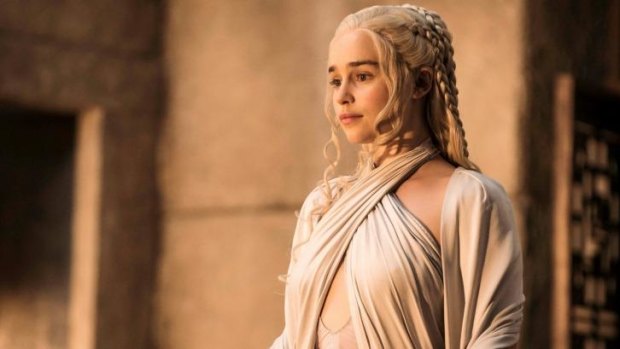 Emilia Clarke as Daenerys Targaryen in <em>Game of Thrones</em>.