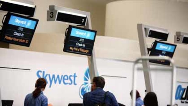 SkyWest's passenger numbers are down 4.88 per cent so far this financial year.