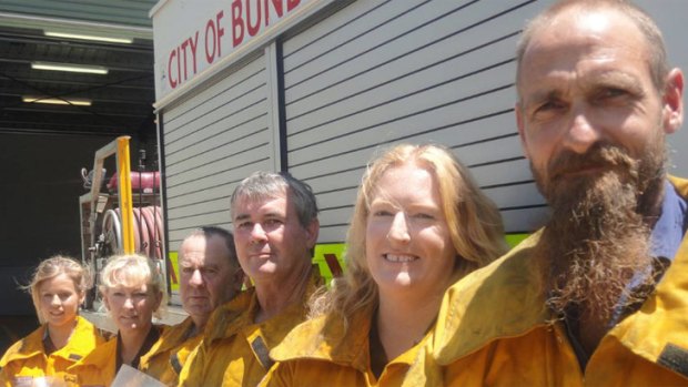 Bunbury Volunteer Bushfire Brigade crew members Naomi Dekker, Terri Kowal, David Rossiter, Pat Kane, Mel Cox and Milo Kitto.