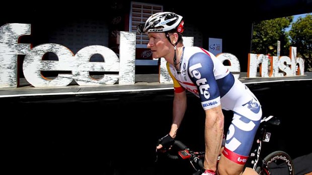 Riding high: Andre Greipel wins stage one.