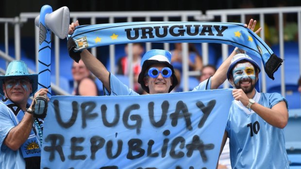 Passionate ... Uruguay fans have come out in support of key striker Luis Suarez following his FIFA ban.
