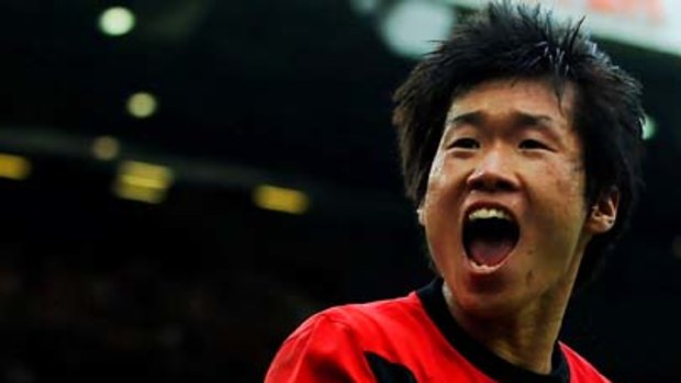 Goal hero ... Park Ji-Sung.