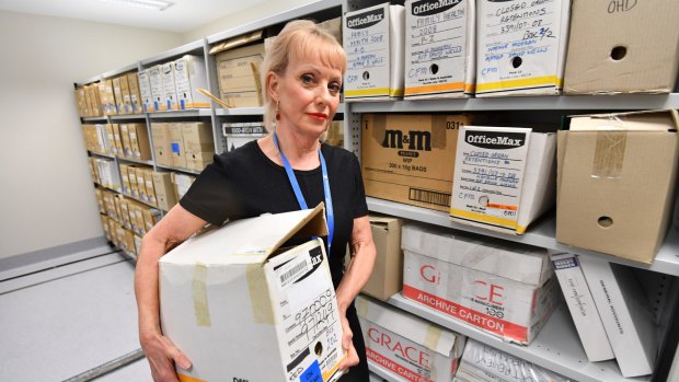 Carole Spence has been working in the Victorian Institute of Forensic Medicine archives for about two decades. 