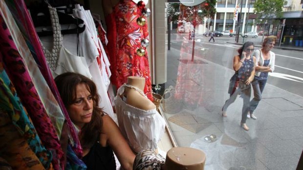 No pane, no gain &#8230; Poppy Doumanis said removing the roller shutters from her windows has allowed her to display her wares and attract customers.