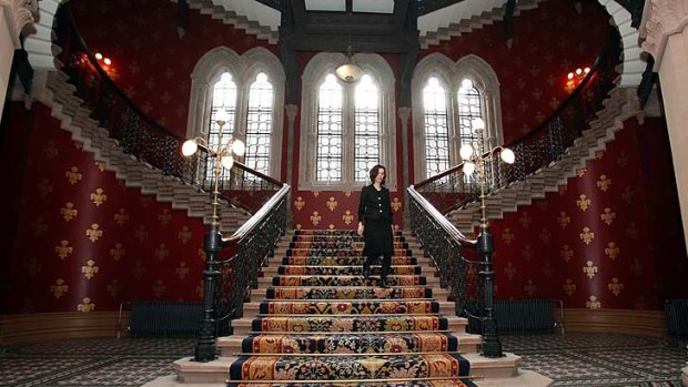 All stops ... the St Pancras Renaissance Hotel with sweeping staircase.