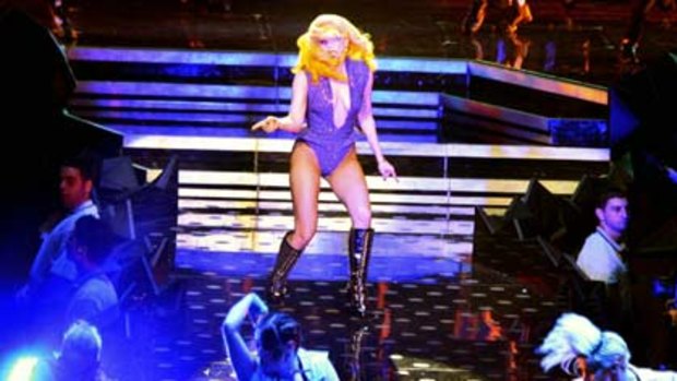 Just dance ... Lady Gaga performing in Sydney on her <i>Monster Ball</i> tour.