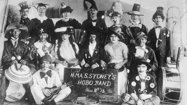 Tantalising: HMAS Sydney's Hobo Band was among many to distract troops from the war.