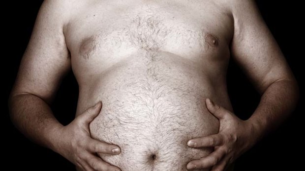 The bulge ... 55 per cent of men are classed as overweight or obese.