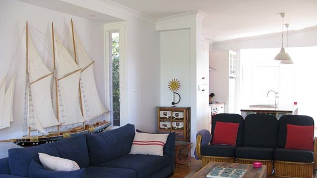 The living room of the Culburra property.