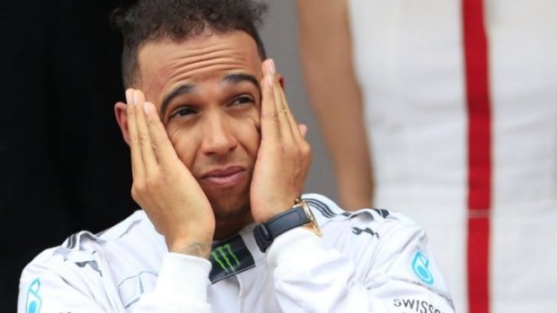 Cooling tensions: Lewis Hamilton.