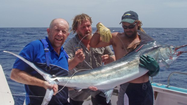 Brian Guest (left): believed taken by a Great White on Saturday.