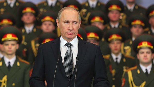 Arming up: Russian President Vladimir Putin is spending big on new military equipment.