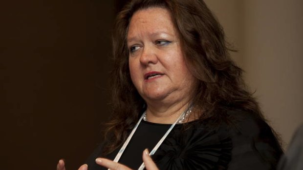 Gina Rinehart is seeking 'sufficient seats to influence the Fairfax board'.