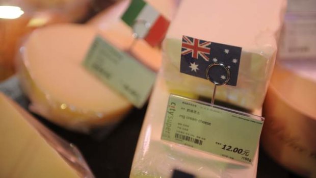 Australian cheese is becoming a more common sight in China.