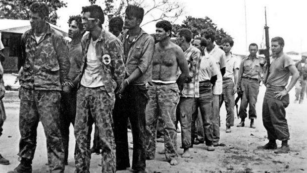 Cuban counter-revolutionaries after their capture in the Bay of Pigs in 1961.