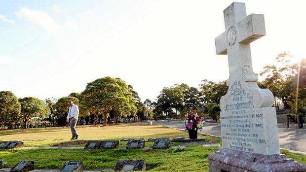 Burial choices: The grave of Charles O'Neill in the pauper's area of the Catholic section at Rookwood cemetery.