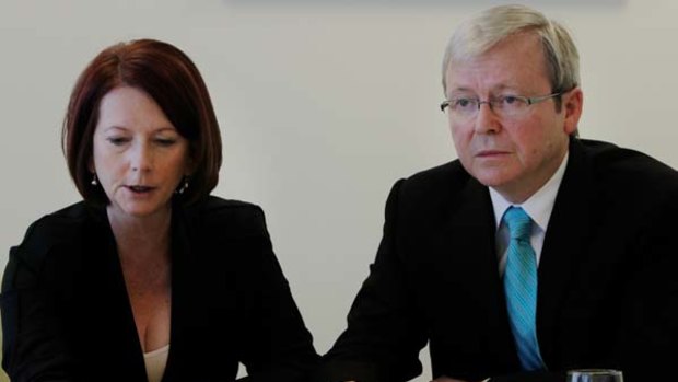 Julia Gillard and former Prime Minister Kevin Rudd.