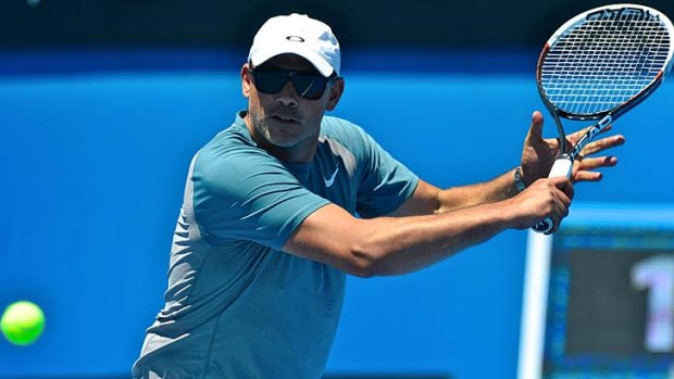 Bouncing back: Andrew Florent on court.