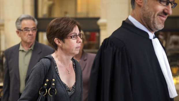 Catherine Tissier at the start of the Paris trial against two Opus Dei members.
